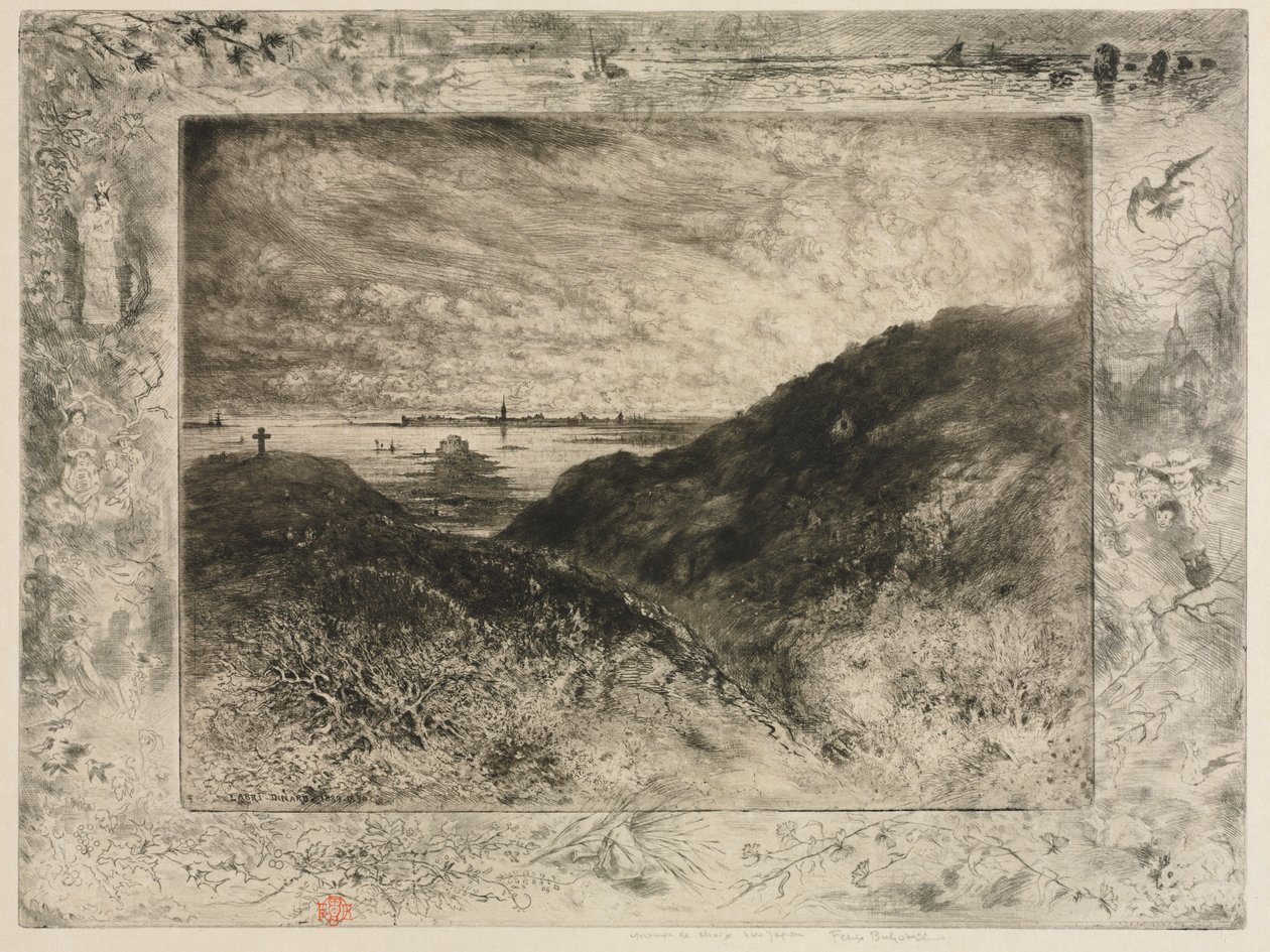 The Cliff: Bay of Saint-Malo od Felix Hilaire Buhot
