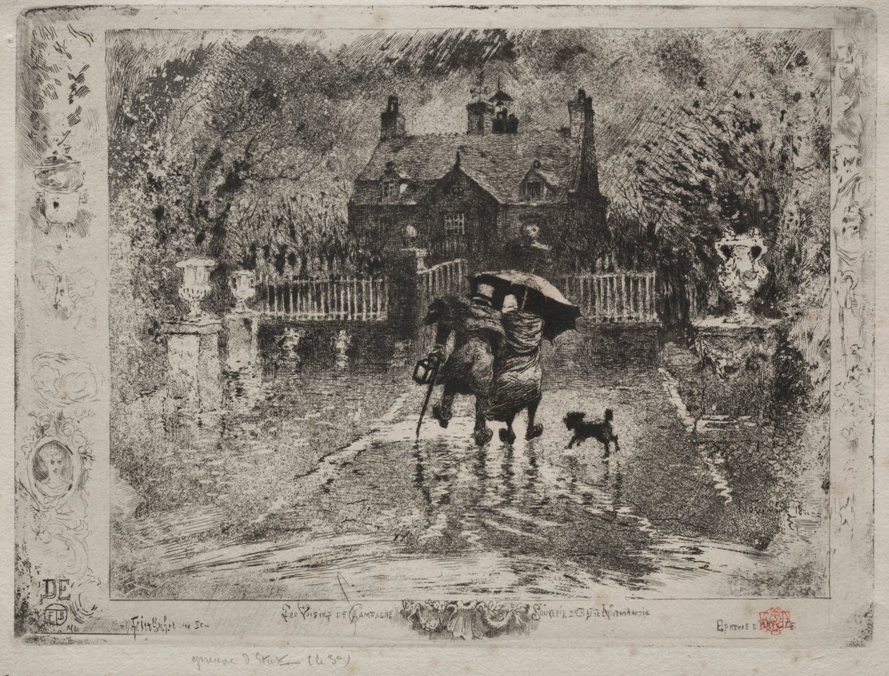 Venkovští sousedé, 1879-1880. od Felix Hilaire Buhot