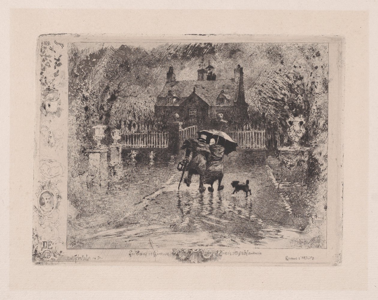 Venkovští sousedé Venkovští sousedé, 1860-98. od Felix Hilaire Buhot
