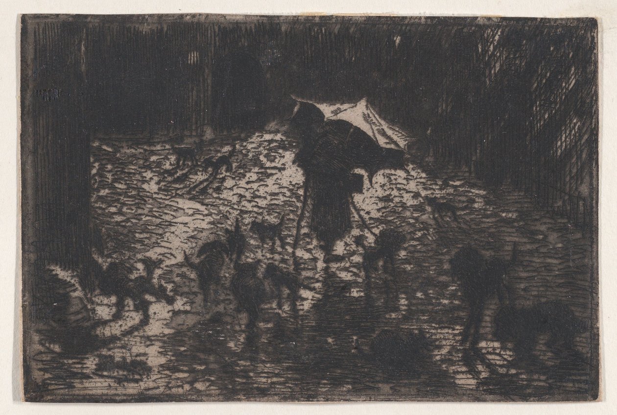 The Night Prowlers Les Noctambules, 1865-98. od Felix Hilaire Buhot
