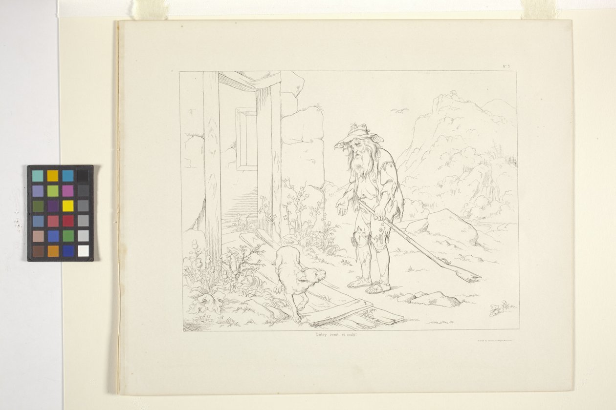 Ilustrace Rip Van Winkle, deska 5 (litografie) od Felix Octavius Carr Darley