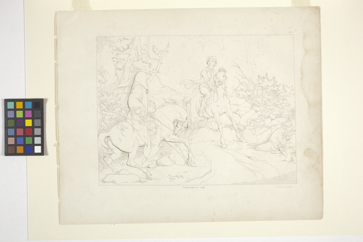 Ilustrace The Legend Of Sleepy Hollow, deska 5 (litografie) od Felix Octavius Carr Darley