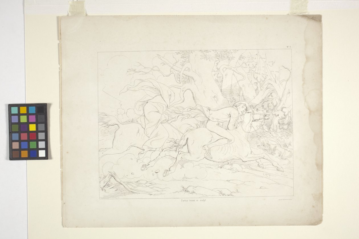 Ilustrace The Legend Of Sleepy Hollow, deska 6 (litografie) od Felix Octavius Carr Darley