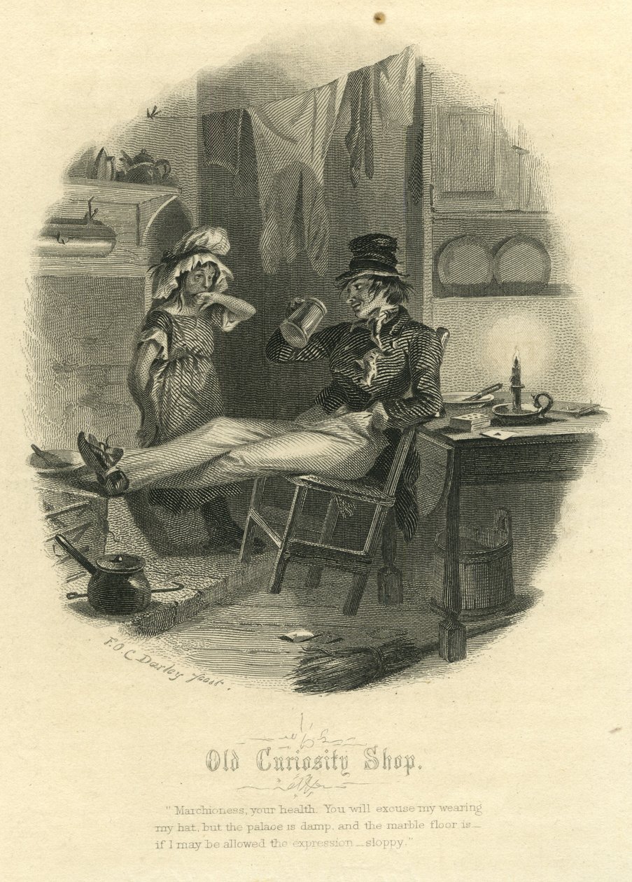 Old Curiosity Shop - Markýza a pan Swiveller od Felix Octavius Carr Darley