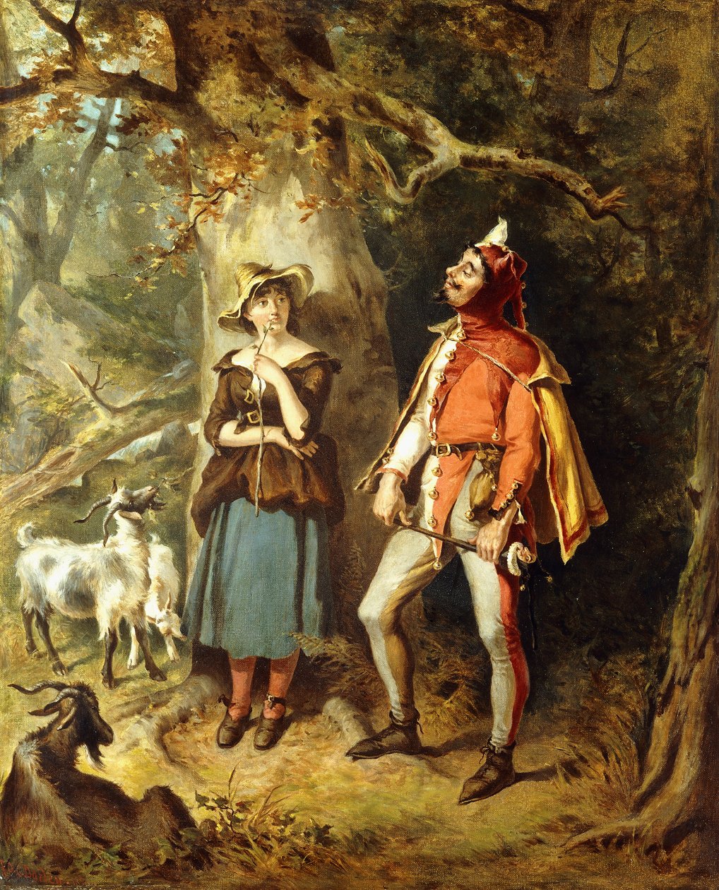 Touchstone a Audrey, 1886 od Felix Octavius Carr Darley