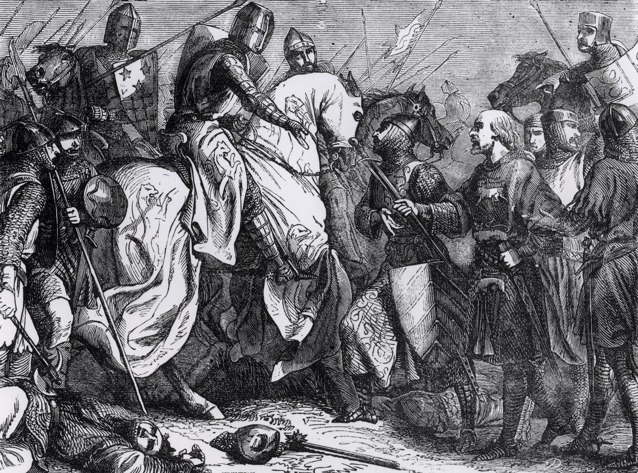 Jindřich III. (1207-72) v bitvě u Lewes, 14. května 1264 od Felix Philippoteaux