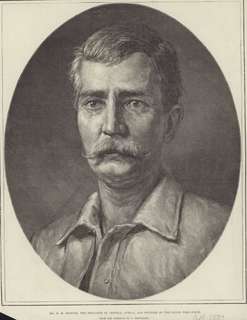 Henry Morton Stanley (rytina) od Felix Stone (after) Moscheles