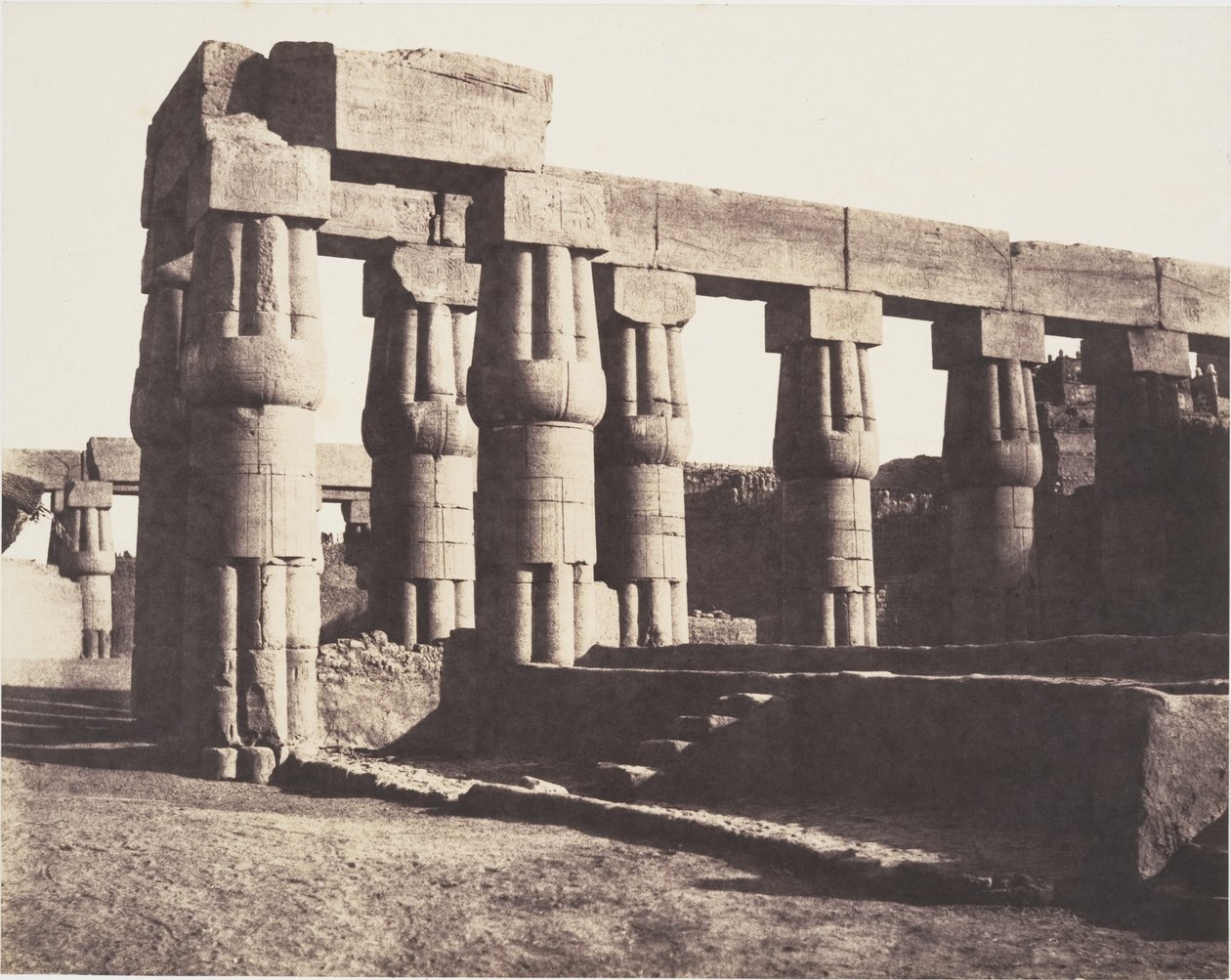 Luxor (Théby), pozdější stavba - galerie - rovnoběžky od Félix Teynard