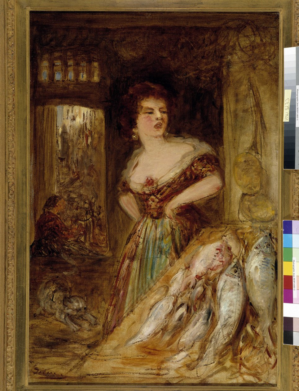 Ryby na masném a rybím trhu Puget Marche v Marseille. Obraz Felixe Ziema (1821-1911) Povinná zmínka: Collection fondation needs de Provence, Marseille od Félix Ziem