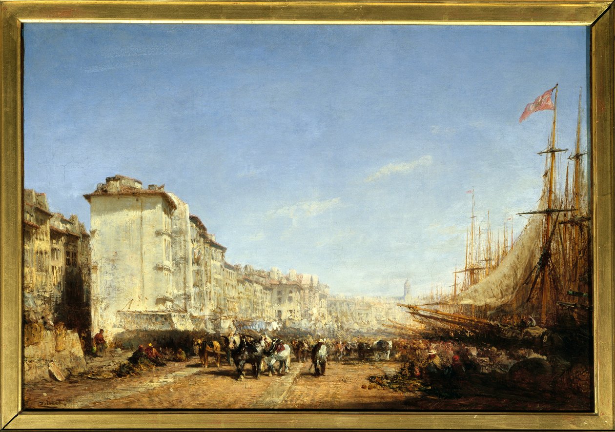 Starý přístav Marseille. Obraz Felixe Ziema (1821-1911). Olej na plátně. Je třeba zmínit: Remeš, Musee Des Beaux Arts od Félix Ziem