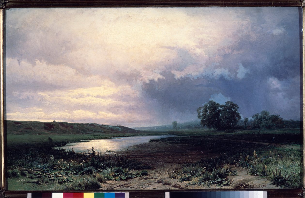 Prairies inondees (Zatopená louka) - Peinture de Fjodor Alexandrovič Vasiljev (Feodor Alexandrovič, Fiodor Alexandrovič Vassiliev) (1850-1873), huile sur toile od Feodor Alexandrovich Vassiliev