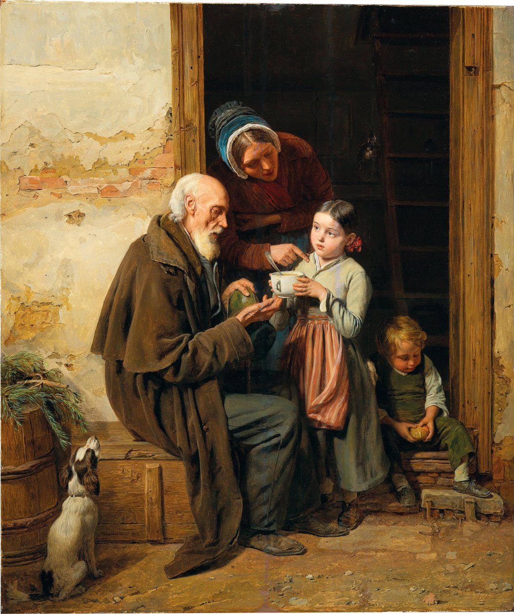 Mírný dárek od Ferdinand Georg Waldmuller
