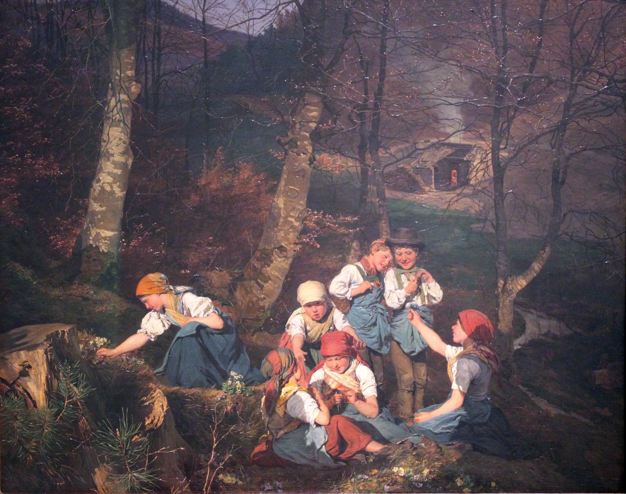 Děti v lese od Ferdinand Georg Waldmuller