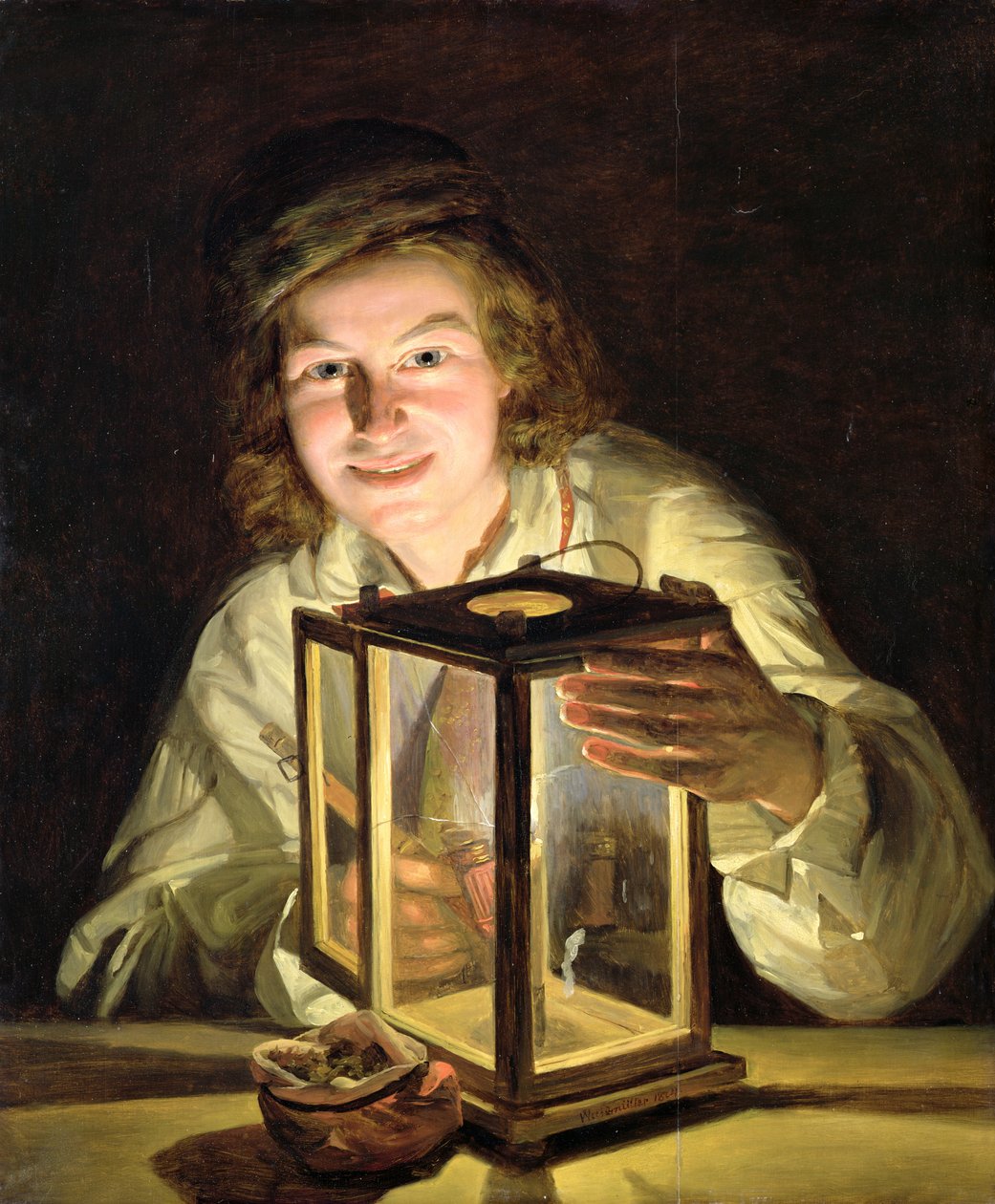 The Young Stableboy with a Stable Lamp, 1824 od Ferdinand Georg Waldmuller