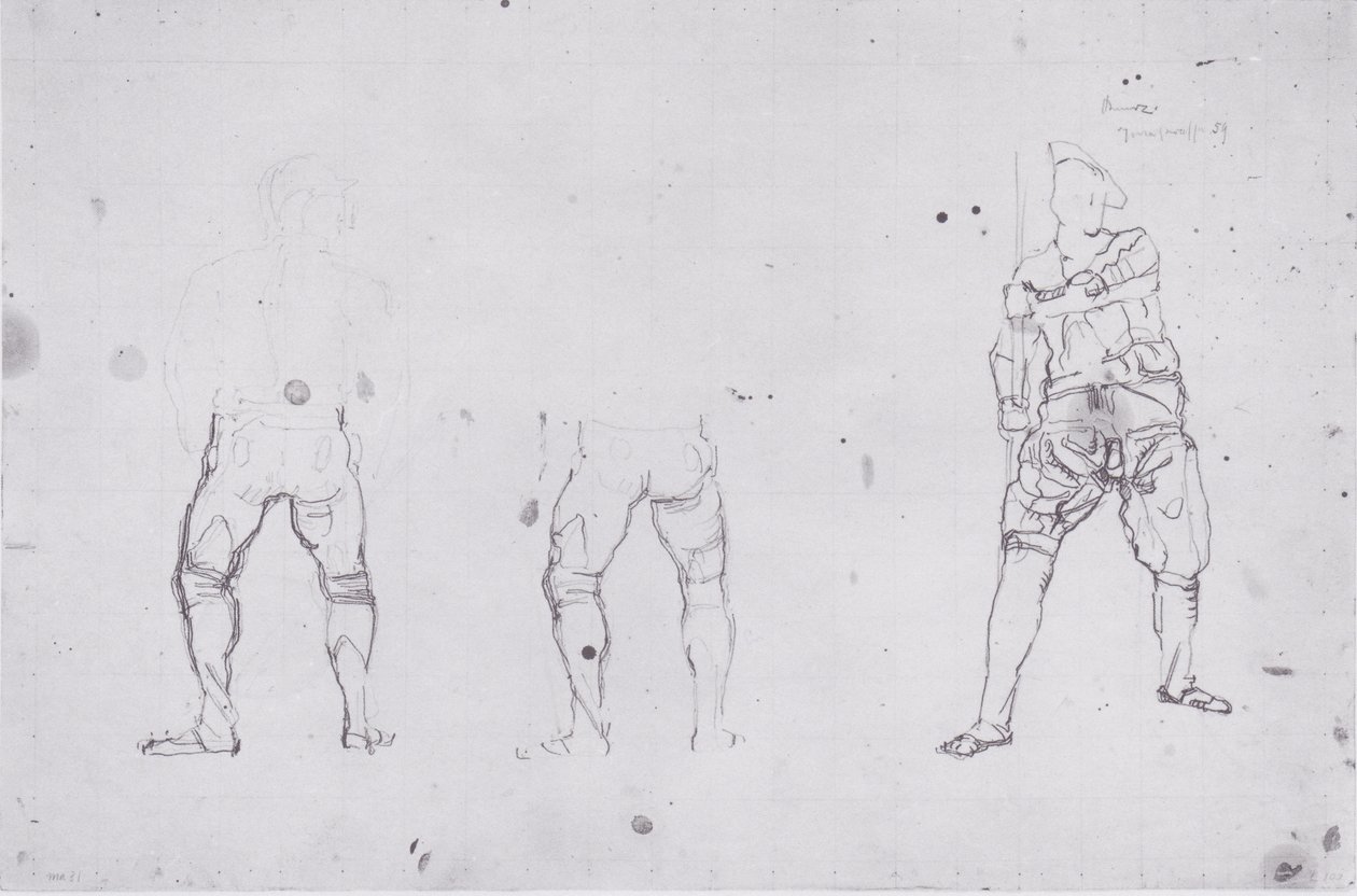 Bojovník figuruje zezadu i zepředu od Ferdinand Hodler