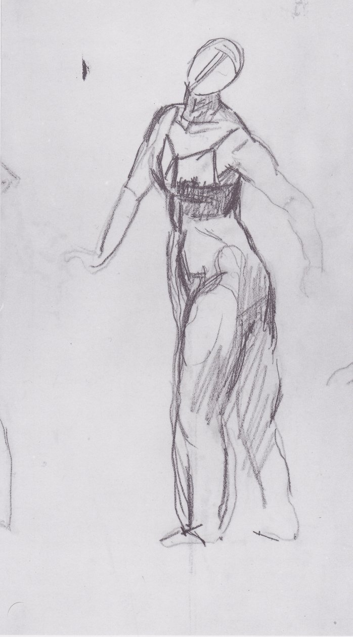 Žena kráčí vlevo od Ferdinand Hodler