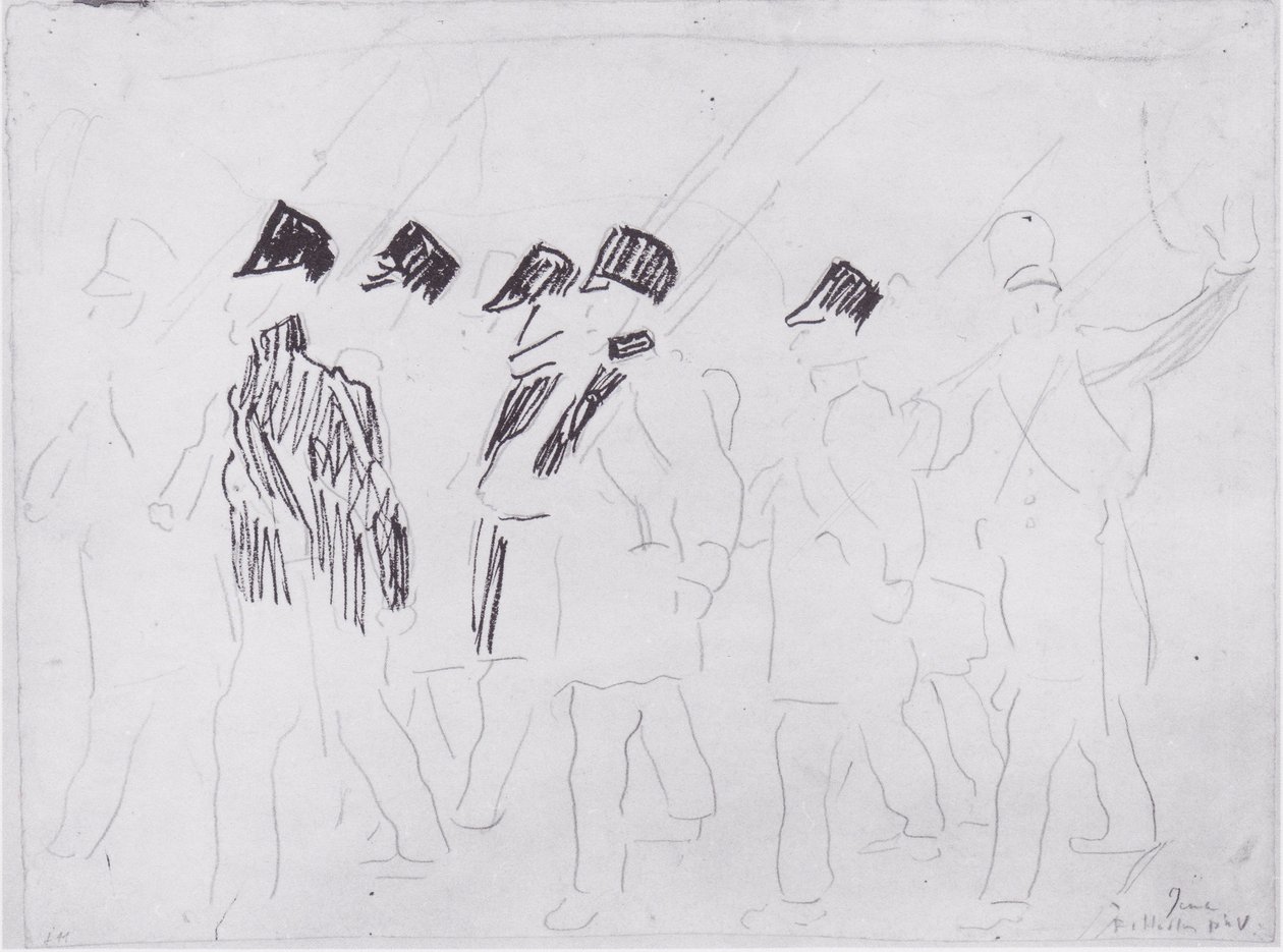 Odcházející vojáci 2 od Ferdinand Hodler