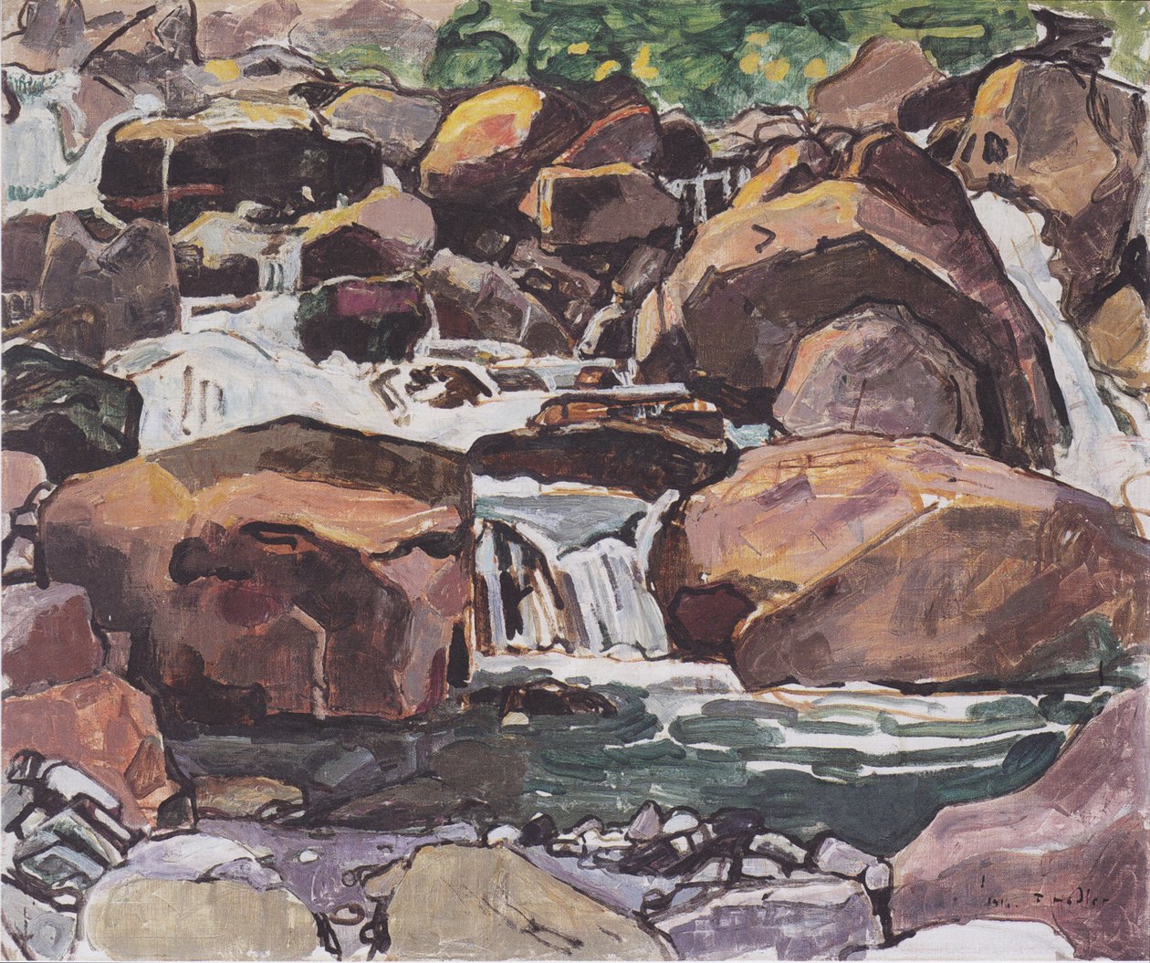 Horský potok u Champéry od Ferdinand Hodler