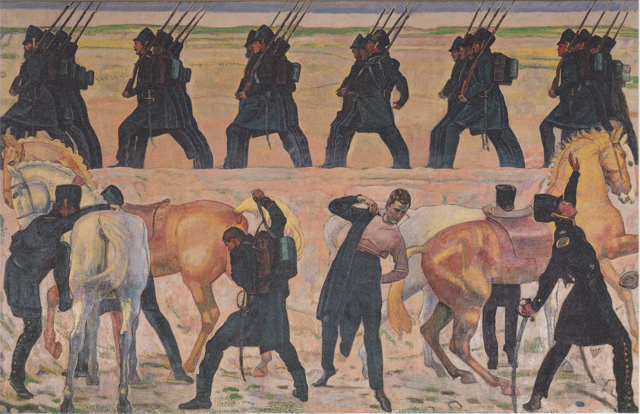 Odchod německých studentů ve válce za svobodu v roce 1813 od Ferdinand Hodler