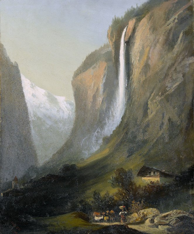 Vodopády Staubbach od Ferdinand Hodler