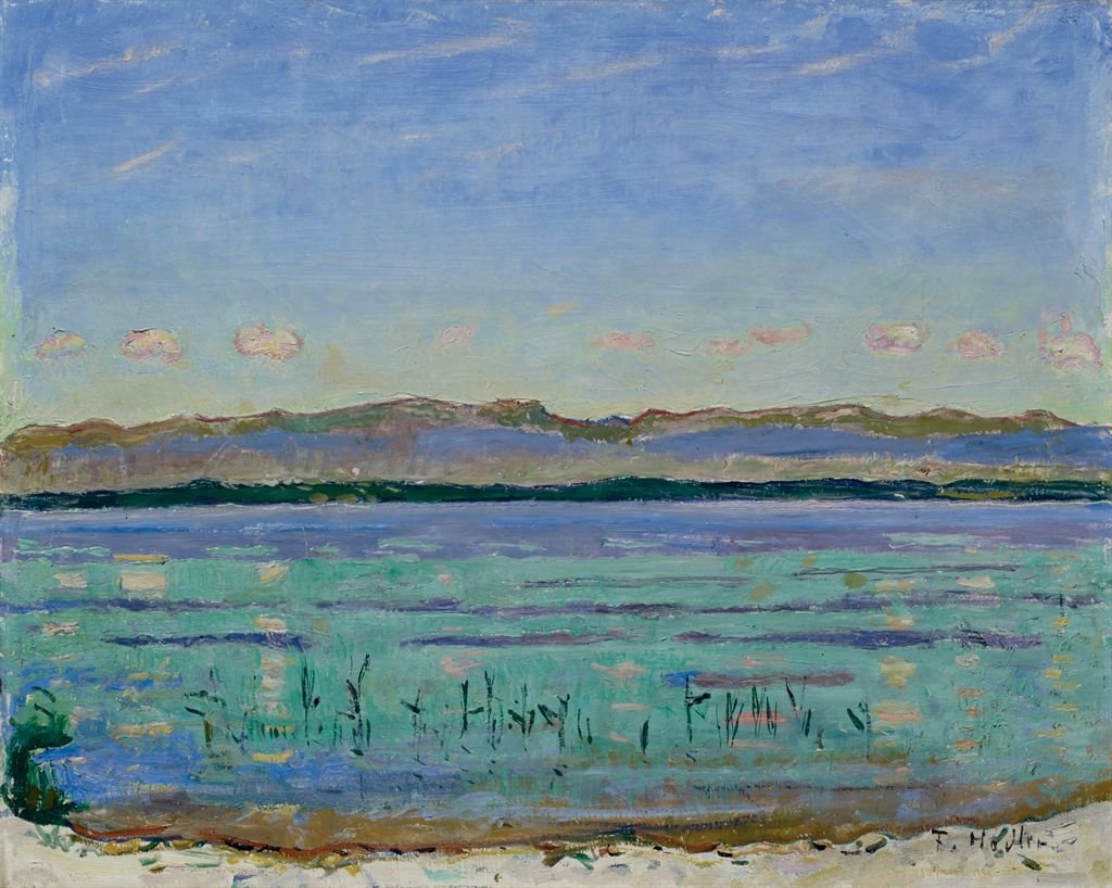 Ženevské jezero s Jurou od Ferdinand Hodler