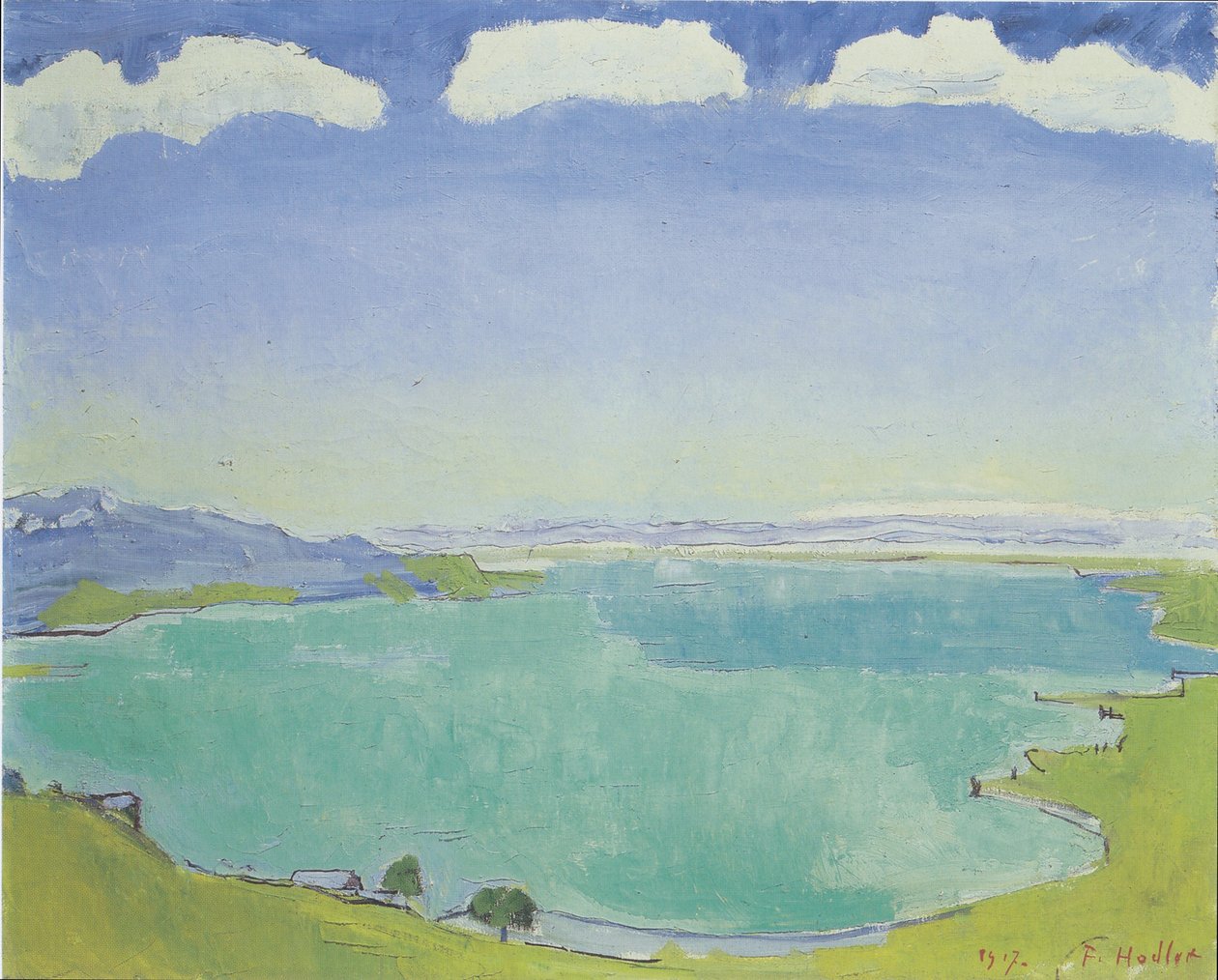 Ženevské jezero z Caux od Ferdinand Hodler