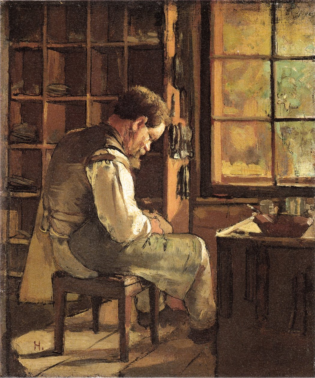 Švec u okna od Ferdinand Hodler