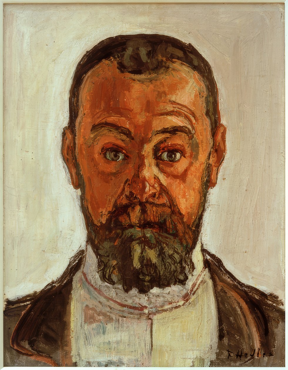 Autoportrét s širokýma očima II od Ferdinand Hodler