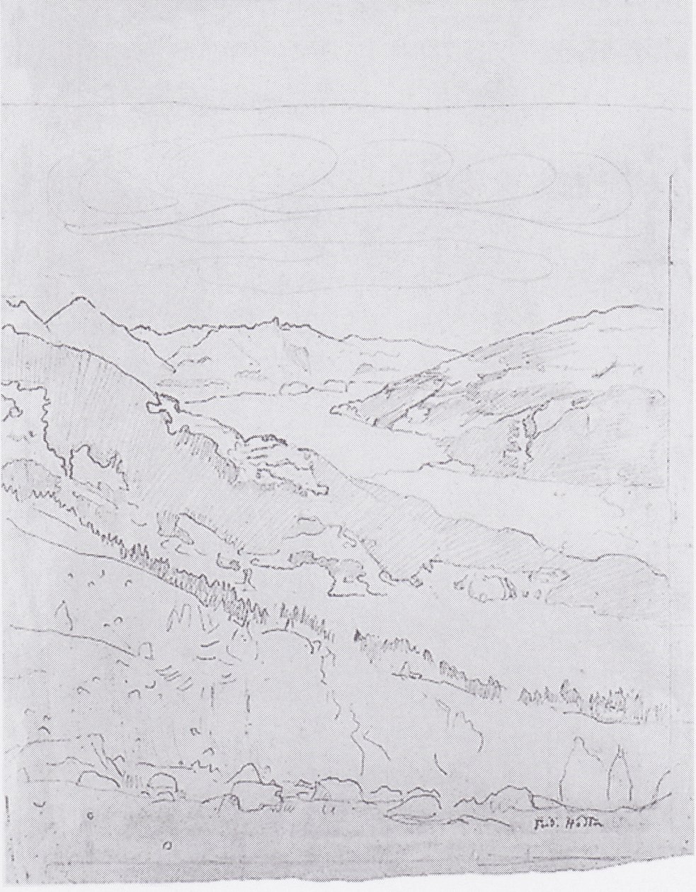 Thunské jezero z cesty na Schynigen Platte od Ferdinand Hodler