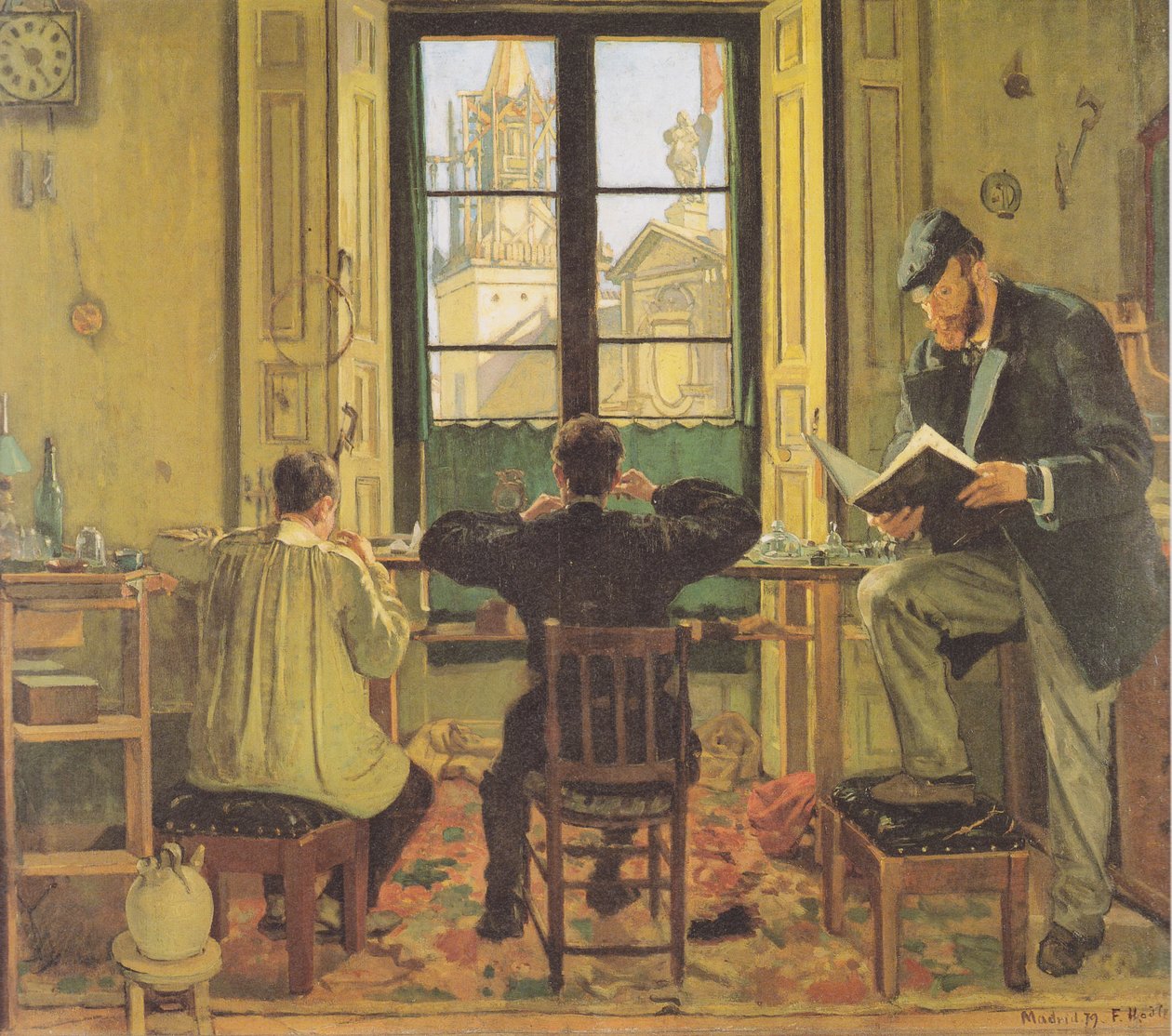 Hodinářská dílna v Madridu od Ferdinand Hodler