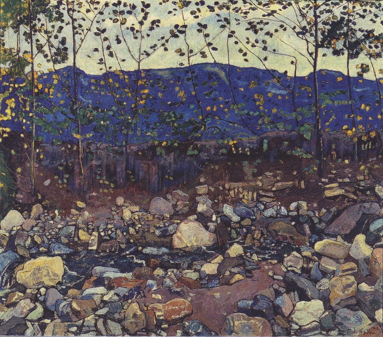 Waldbach poblíž Leissigenu od Ferdinand Hodler