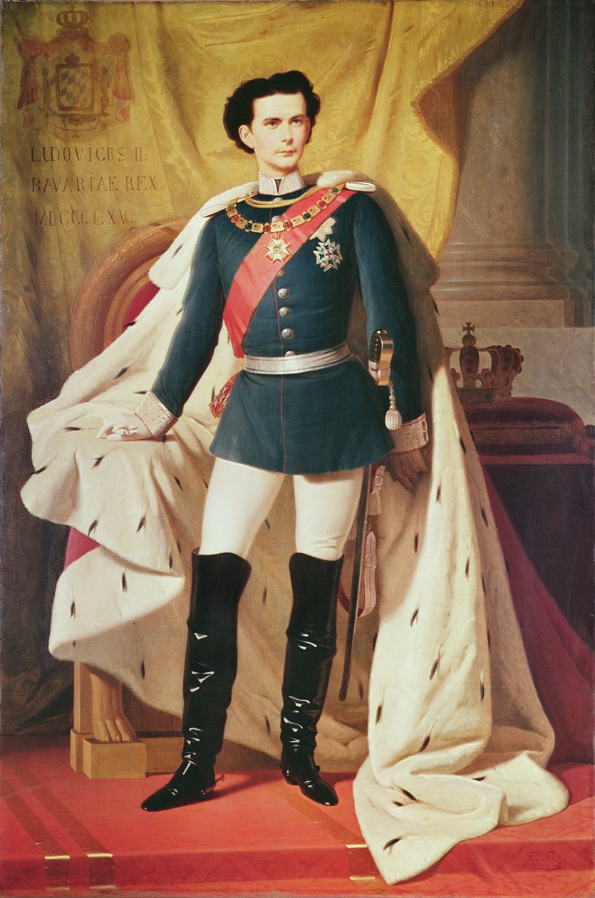 Portrét Ludvíka II. (1845-86) z Bavorska v uniformě, 1865 od Ferdinand II Piloty