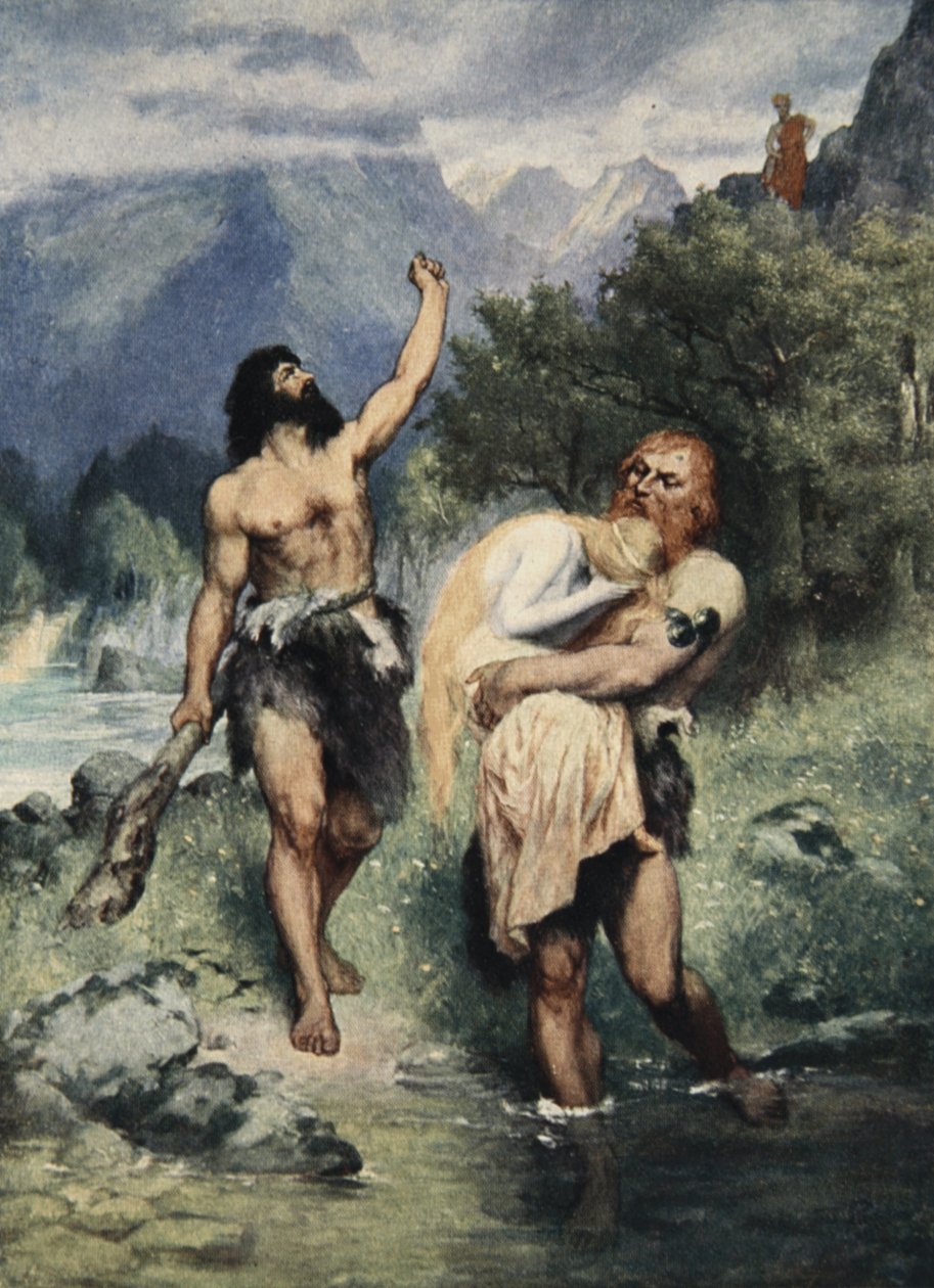 Obři odvedli Freiu pryč z „Příběhů Wagnerových oper“ od J. Walkera McSpaddena (1874-1960), 1905 od Ferdinand Leeke