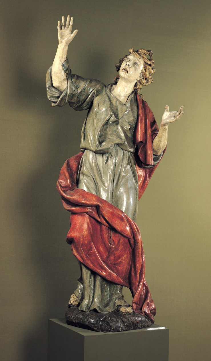 Jana na Kalvárii (polychromované dřevo) od Ferdinand Maximilian Brokof
