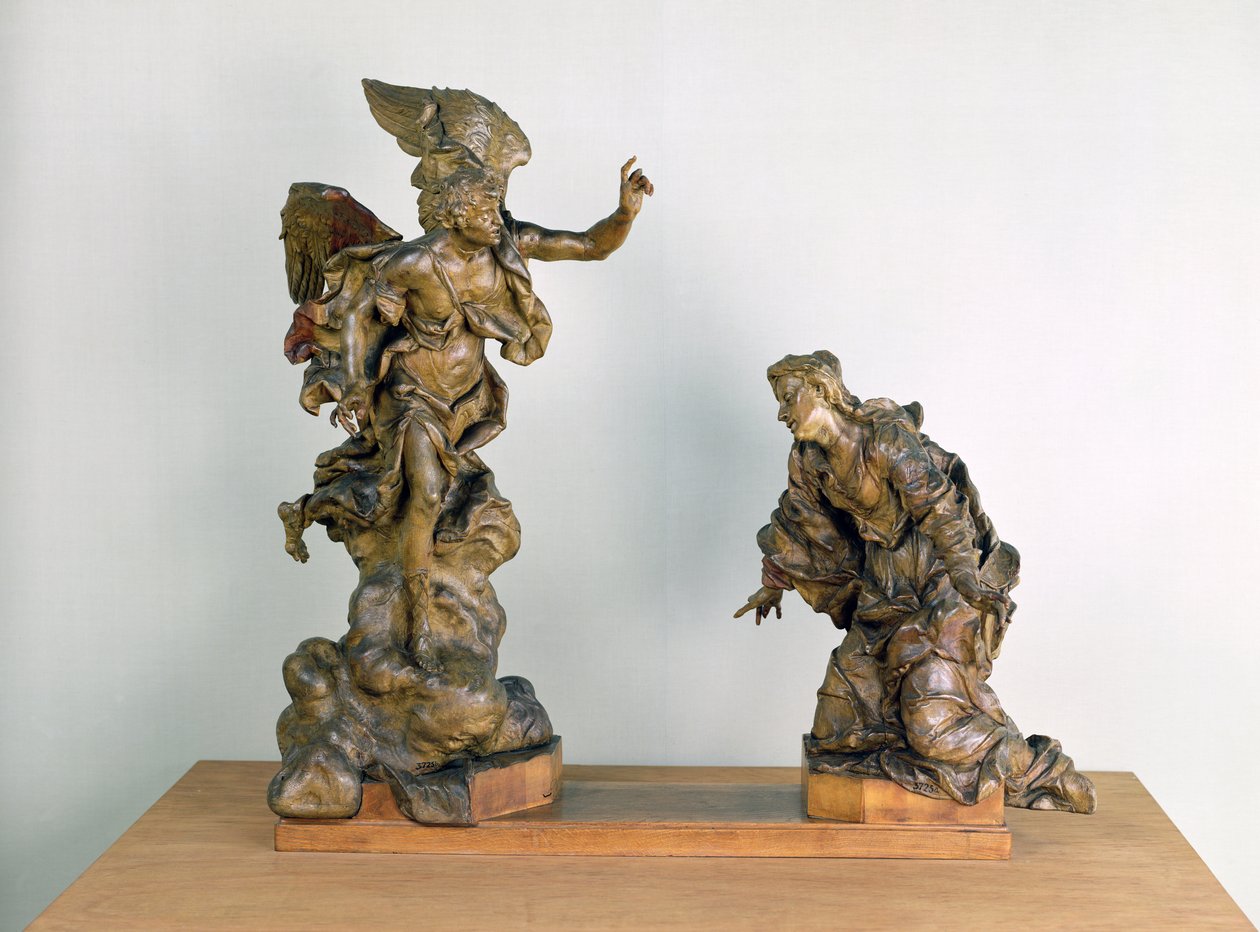 The Annunciation, c.1725 (dřevo) od Ferdinand Maximilian Brokof