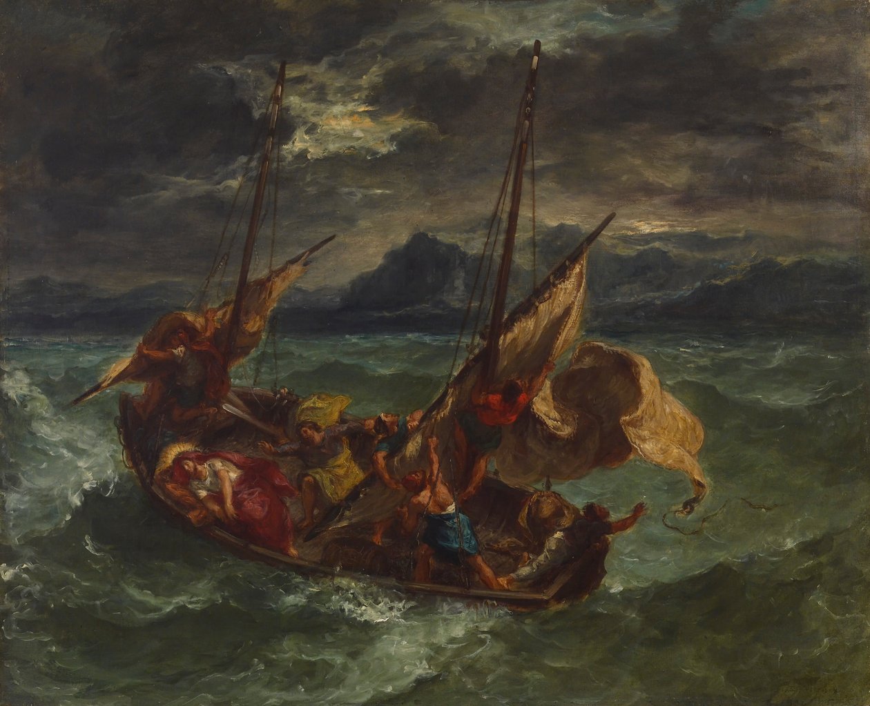Kristus na Galilejském moři od Ferdinand Victor Eugene Delacroix