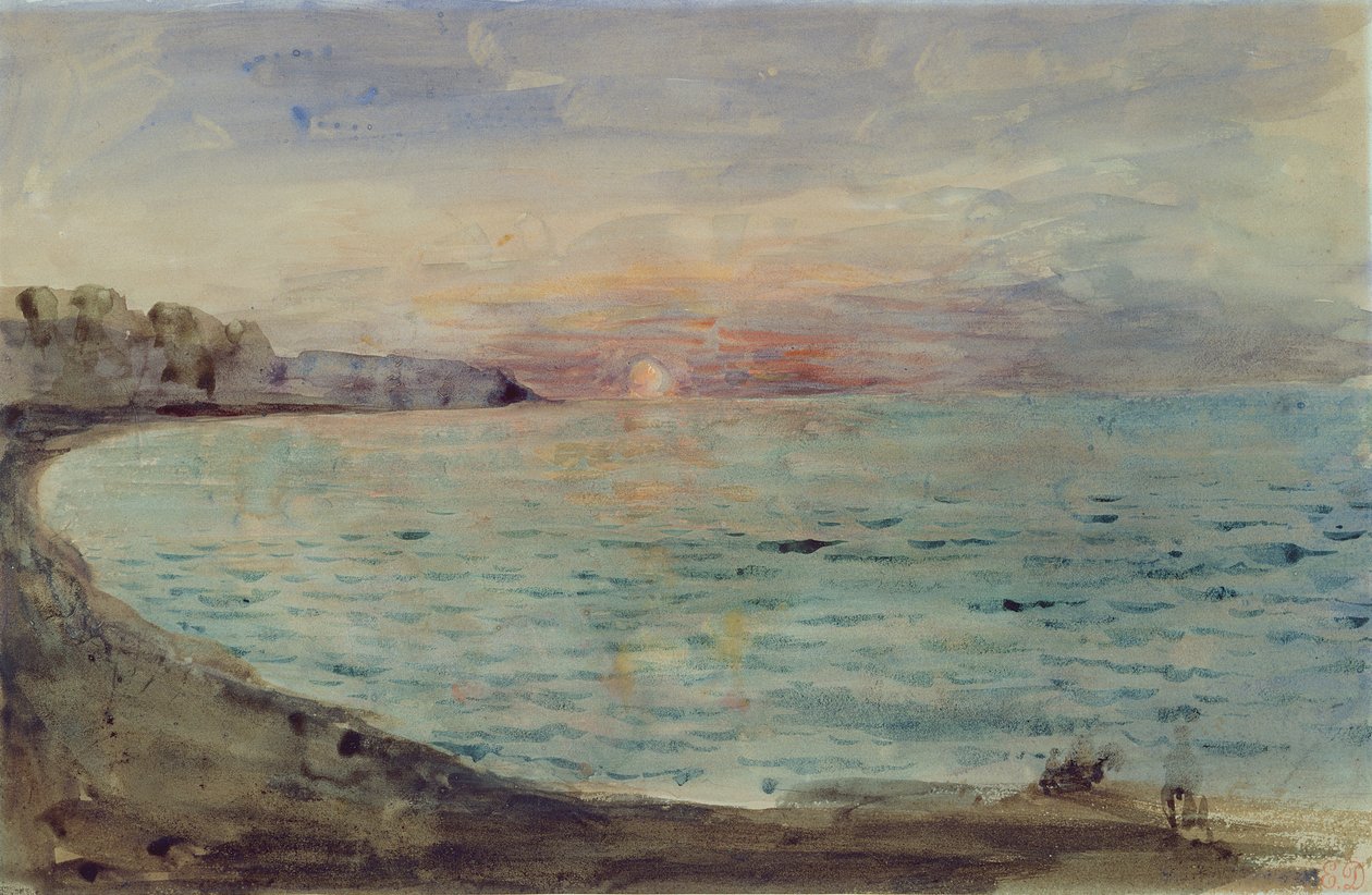 Útesy poblíž Dieppe, 1852-55 od Ferdinand Victor Eugene Delacroix