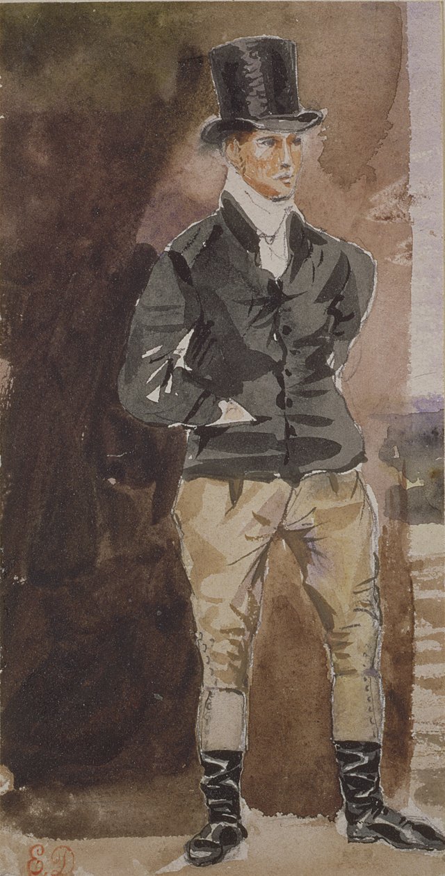 Kočí stojící, otočený poněkud doprava, 19. století od Ferdinand Victor Eugene Delacroix