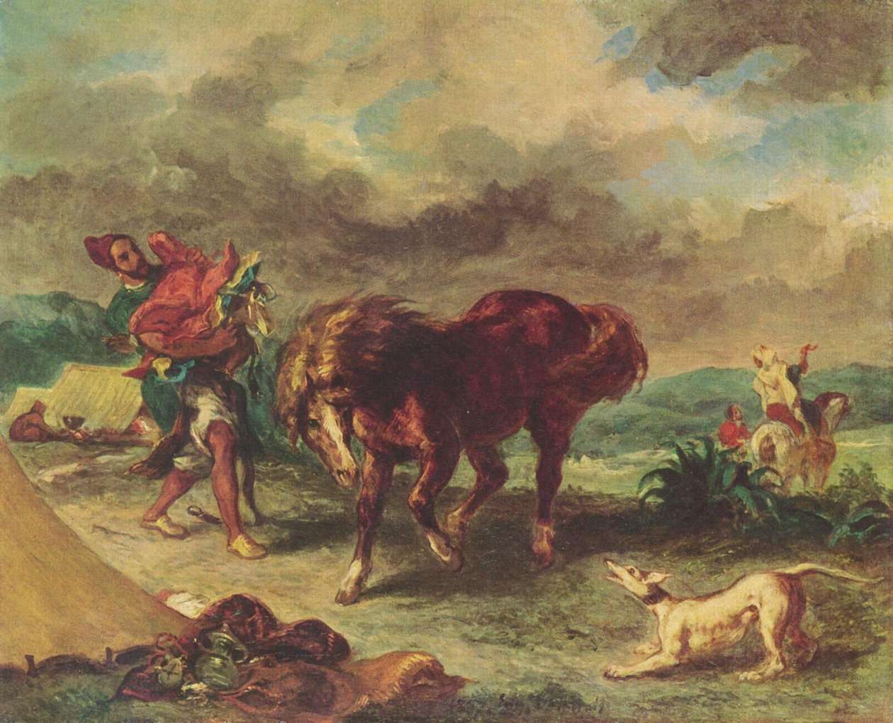 Maročan a jeho kůň od Ferdinand Victor Eugene Delacroix