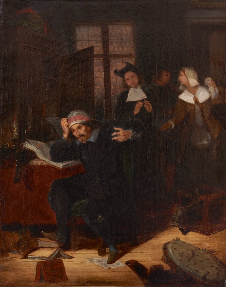 Don Quijote ve své knihovně od Ferdinand Victor Eugene Delacroix