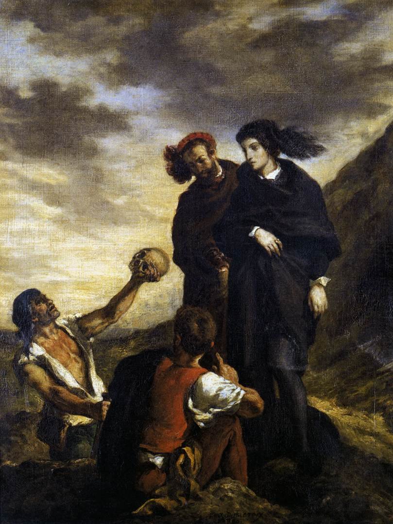 Hamlet a Horatio na hřbitově od Ferdinand Victor Eugene Delacroix