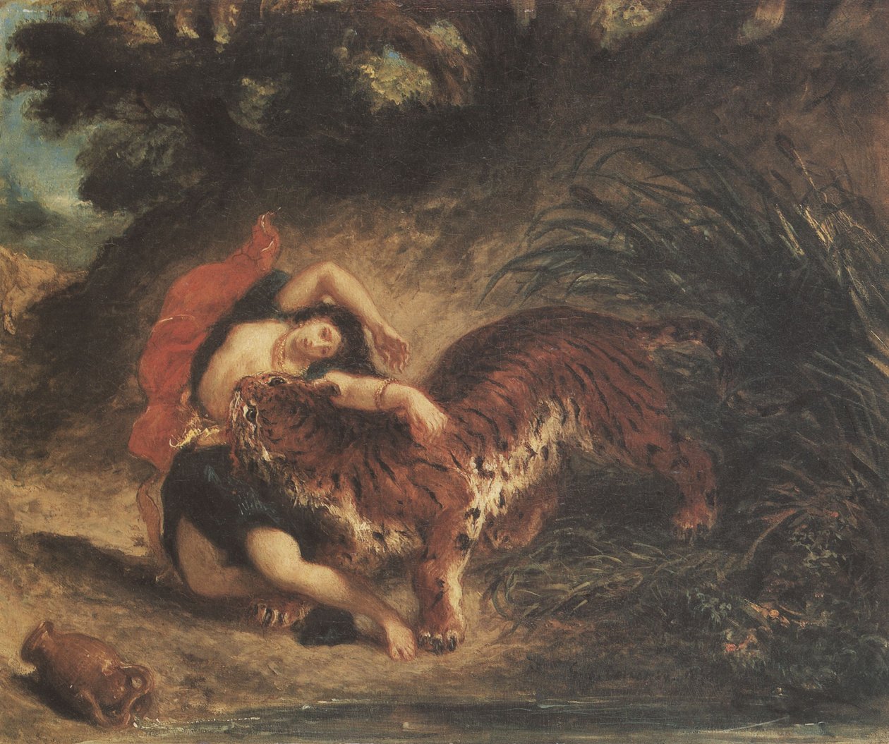 Indiánka roztrhaná tygrem od Ferdinand Victor Eugene Delacroix