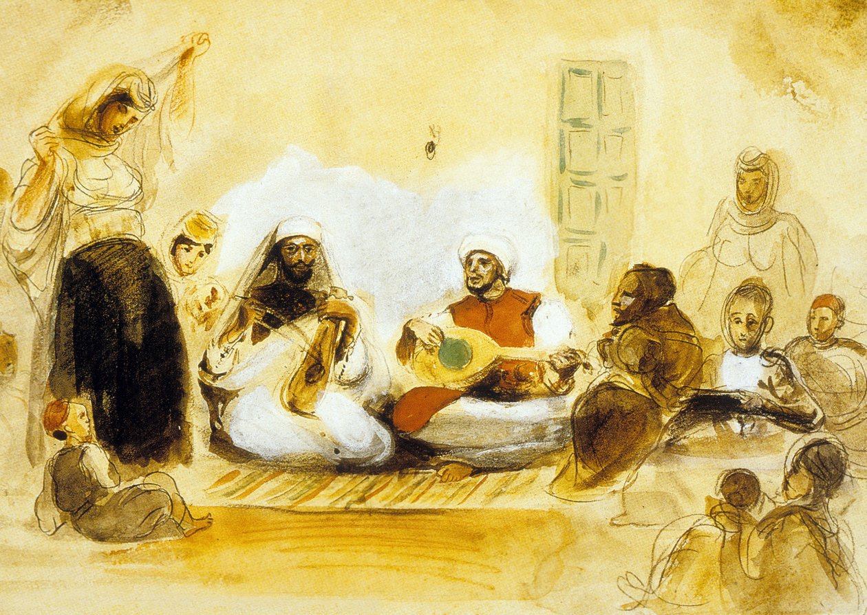 Židovští hudebníci, kolem roku 1832 od Ferdinand Victor Eugene Delacroix