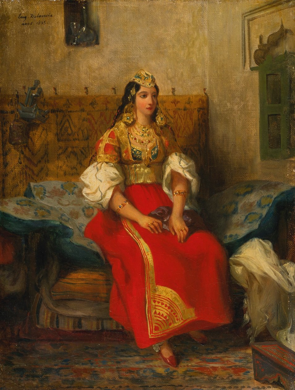 Tangerská židovka v plochém kostýmu od Ferdinand Victor Eugene Delacroix