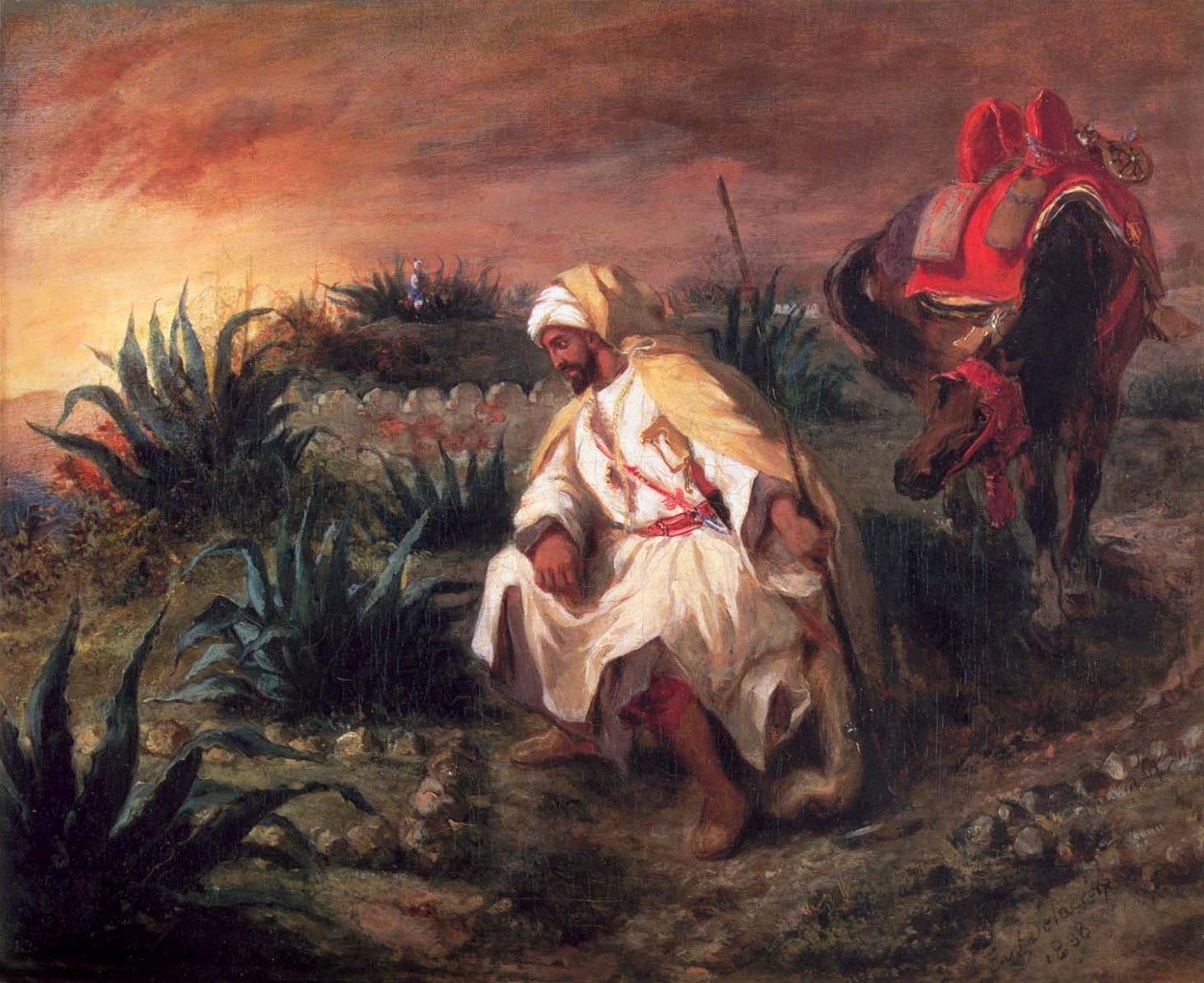 Arab u hrobu od Ferdinand Victor Eugene Delacroix