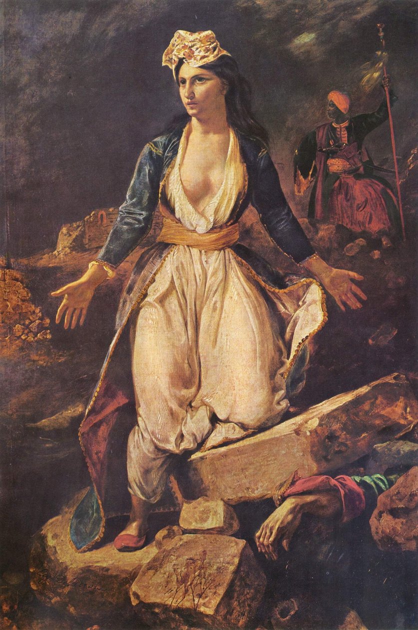 Řecko na troskách Missolonghi od Ferdinand Victor Eugene Delacroix