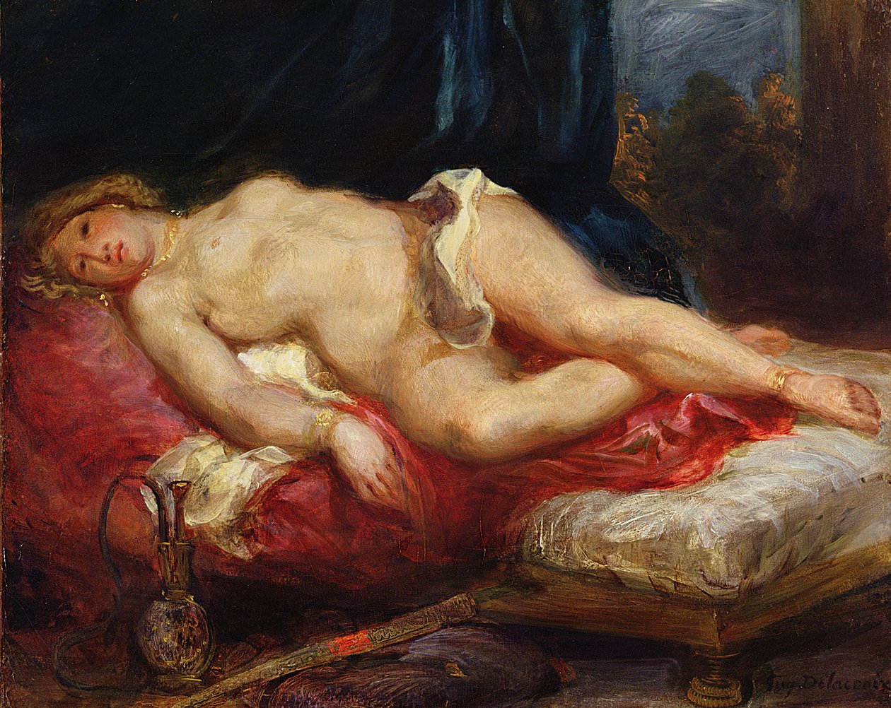 Odalisque, kolem roku 1825 od Ferdinand Victor Eugene Delacroix