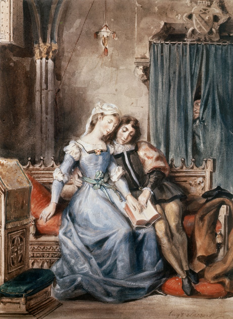 Paolo Malatesta a Francesca da Rimini od Ferdinand Victor Eugene Delacroix
