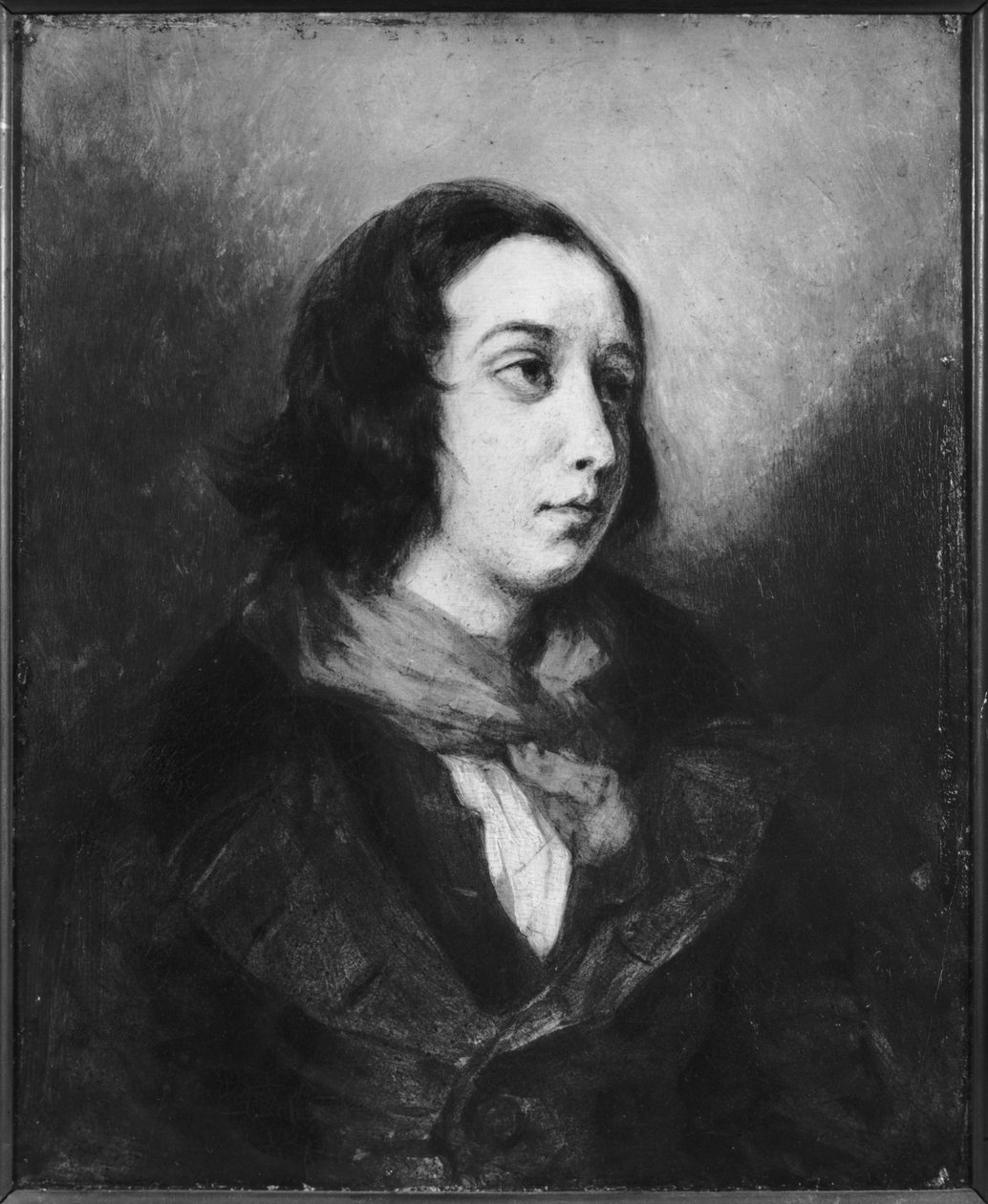 Portrét George Sandové, 1838 od Ferdinand Victor Eugene Delacroix