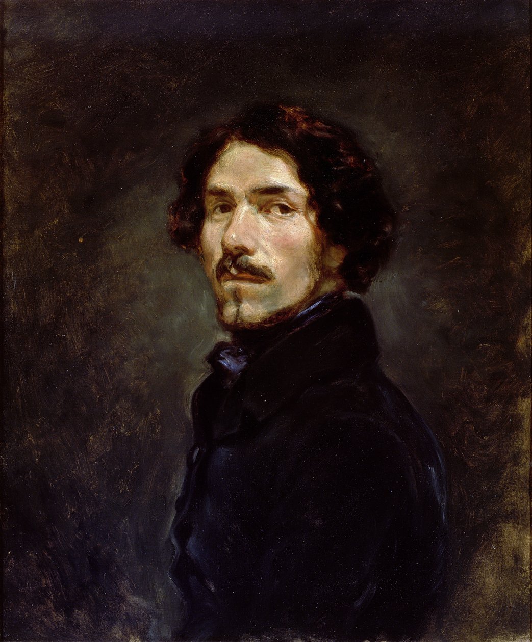 Autoportrét, c.1842 (viz také 50061) od Ferdinand Victor Eugene Delacroix